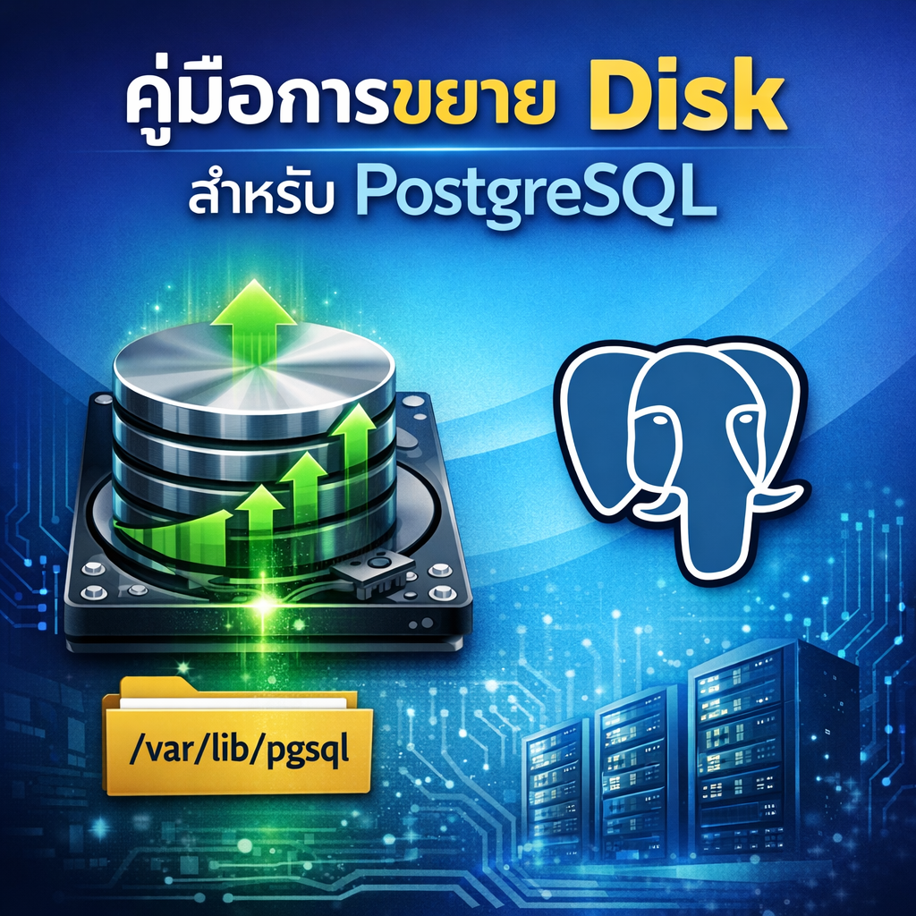 คู่มือการขยาย Disk สำหรับ PostgreSQL